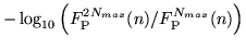 $-\log_{10}\left(F^{2N_{max}}_{\rm P}(n)/F^{N_{max}}_{\rm P}(n)\right )$